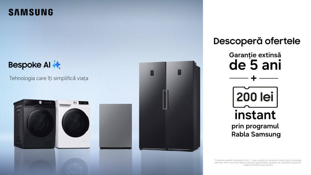 Samsung dă startul campaniei cu oferte și beneficii pentru electrocasnicele inteligente BESPOKE AI